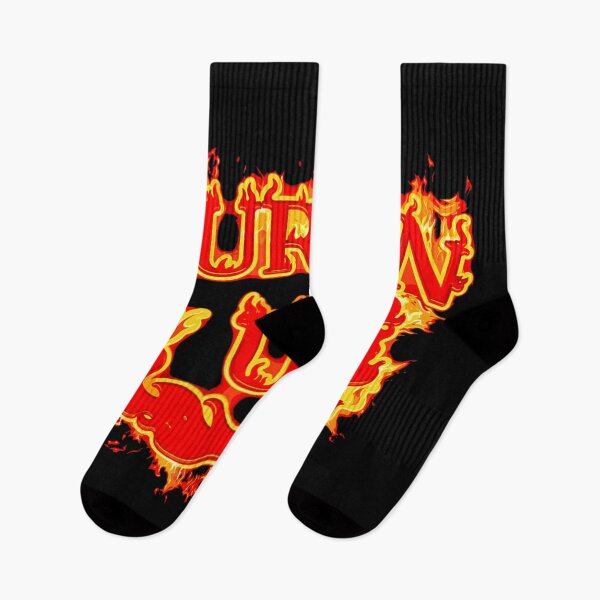 Item preview, Bold Burnin Up Red Flame Fire Typography Retro Hot Rock designed and sold by HarinDonreka.