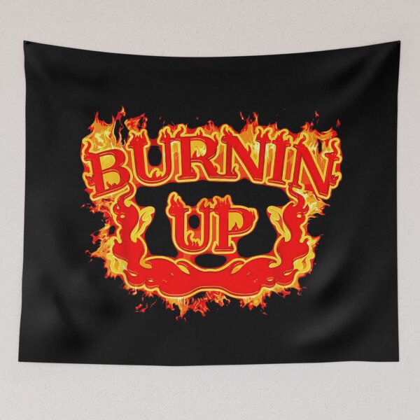 Item preview, Bold Burnin Up Red Flame Fire Typography Retro Hot Rock designed and sold by HarinDonreka.