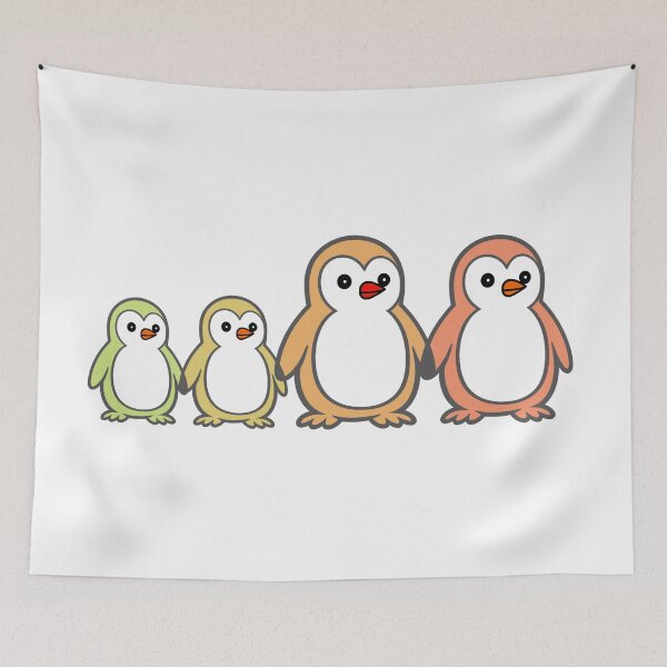 Item preview, Pippo – Family | The Four‑Penguin Character Set designed and sold by Pippo-Penguin.