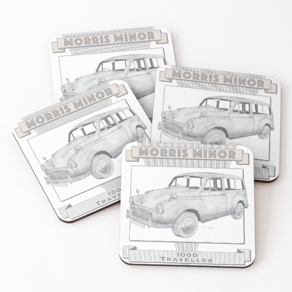 Item preview, Morris Minor 1000 Traveller Hand-drawn designed and sold by Classic Car Art Drawings.