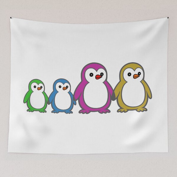Item preview, Pippo – Family | The Four‑Penguin Character Set designed and sold by Pippo-Penguin.