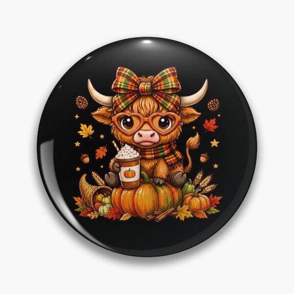 Item preview, Cute Highland Cow Pumpkin Spice Latte Autumn Thanksgiving Fall Graphic designed and sold by DaphoLatara.