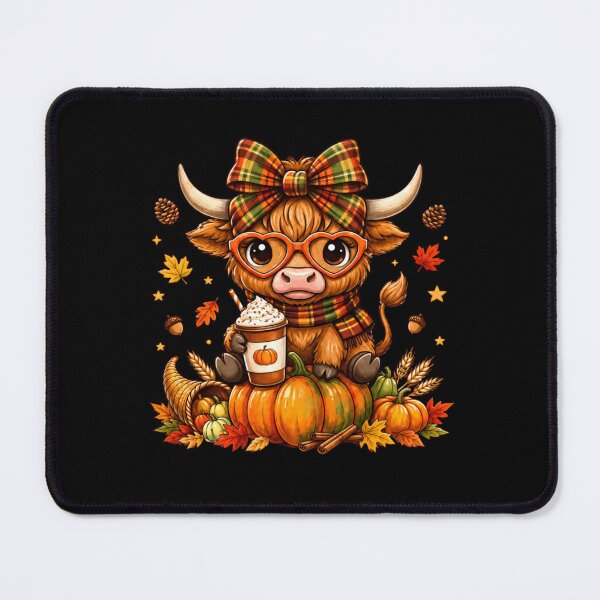 Item preview, Cute Highland Cow Pumpkin Spice Latte Autumn Thanksgiving Fall Graphic designed and sold by DaphoLatara.