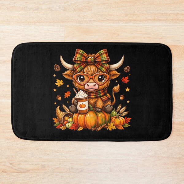 Item preview, Cute Highland Cow Pumpkin Spice Latte Autumn Thanksgiving Fall Graphic designed and sold by DaphoLatara.