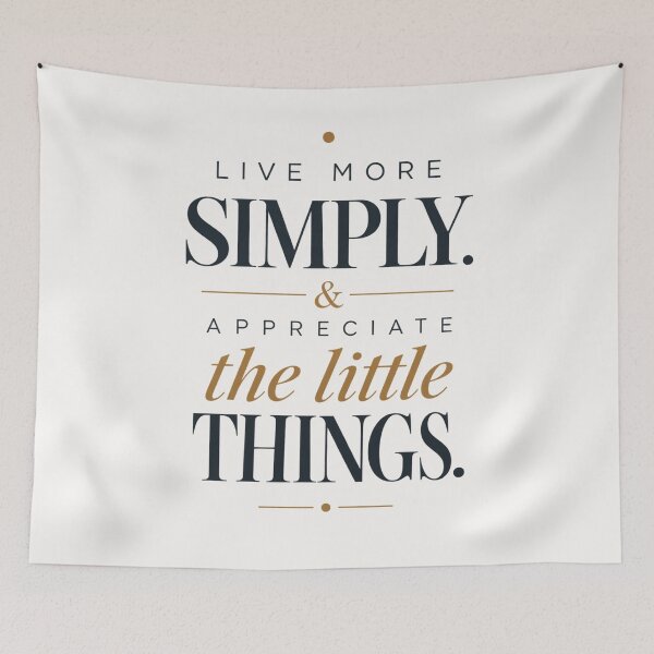 Item preview, Live More Simply Appreciate The Little Things Minimalist Quote designed and sold by QCena.