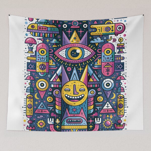 Item preview, Vibrant Cosmic Eye Mystical Geometric Pattern designed and sold by Romgora.