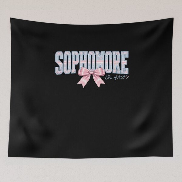 Item preview, Sophomore Class of 2029 Pink Bow Floral Varsity Graphic designed and sold by anapldv.
