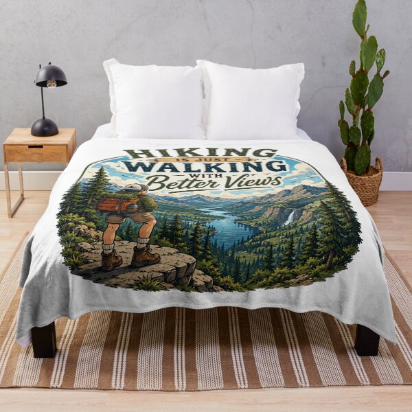 Item preview, Hiking Is Just Walking Better Views designed and sold by Side Quest Co..