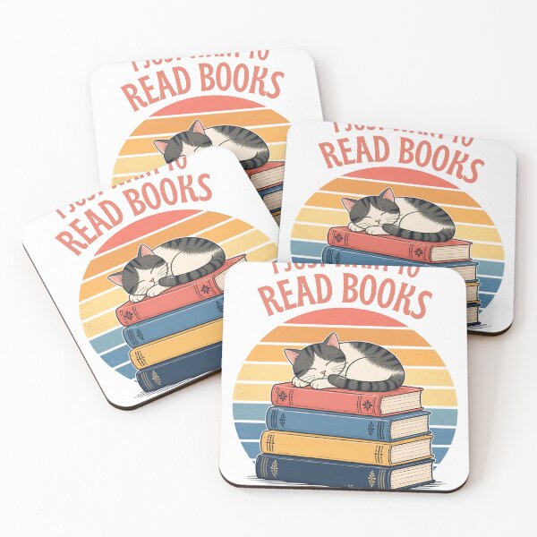 Item preview, I Just Want To Read Books And Pet My Cat Retro Sunset designed and sold by gregaf.