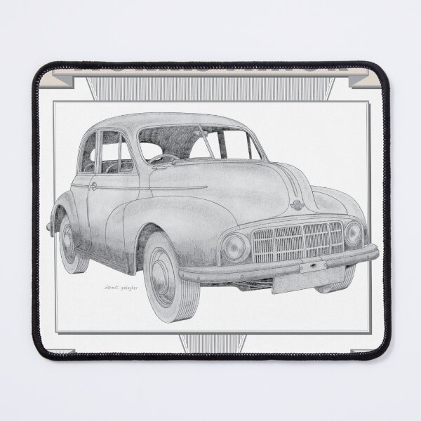 Item preview, Morris Minor Series MM 2 Door Saloon Hand-drawn designed and sold by Classic Car Art Drawings.