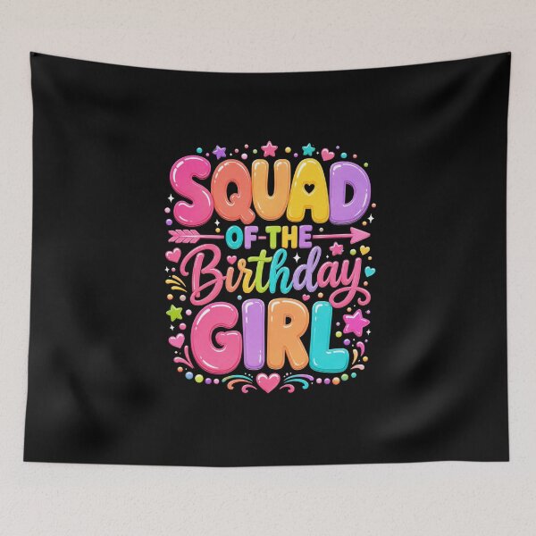 Item preview, Squad of the Birthday Girl Colorful Party Celebration designed and sold by anapldv.