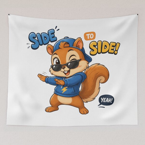 Item preview, Cool Dancing Squirrel - Side To Side Hip Hop Kawaii Mascot Art designed and sold by ToonyTeez.