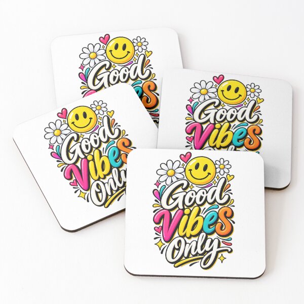 Item preview, Good Vibes Only Colorful Smiley Flower – Positive Vibes Happy Inspirational Design designed and sold by WOWART69.