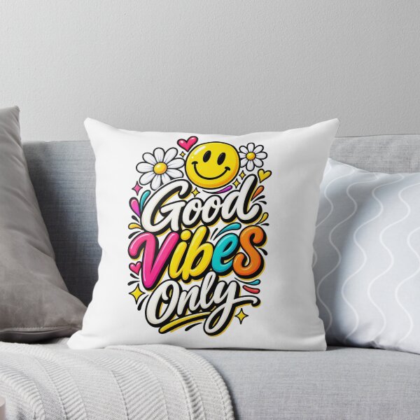 Item preview, Good Vibes Only Colorful Smiley Flower – Positive Vibes Happy Inspirational Design designed and sold by WOWART69.