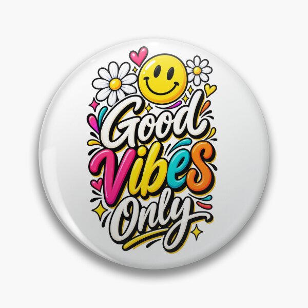 Item preview, Good Vibes Only Colorful Smiley Flower – Positive Vibes Happy Inspirational Design designed and sold by WOWART69.