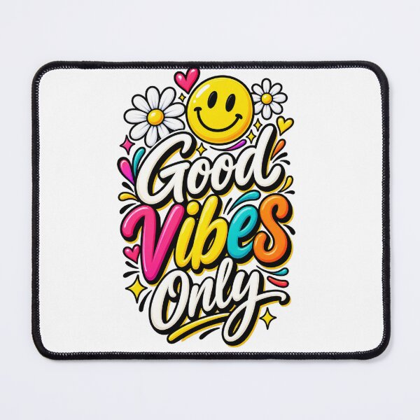 Item preview, Good Vibes Only Colorful Smiley Flower – Positive Vibes Happy Inspirational Design designed and sold by WOWART69.