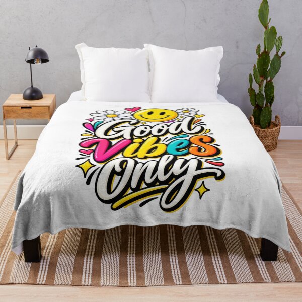 Item preview, Good Vibes Only Colorful Smiley Flower – Positive Vibes Happy Inspirational Design designed and sold by WOWART69.