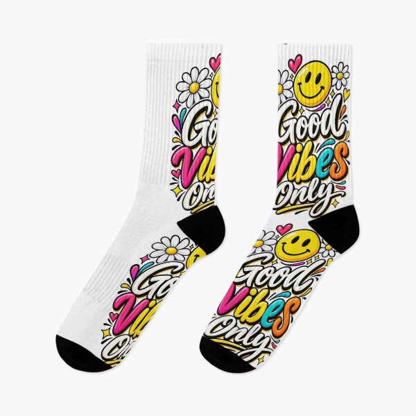 Item preview, Good Vibes Only Colorful Smiley Flower – Positive Vibes Happy Inspirational Design designed and sold by WOWART69.