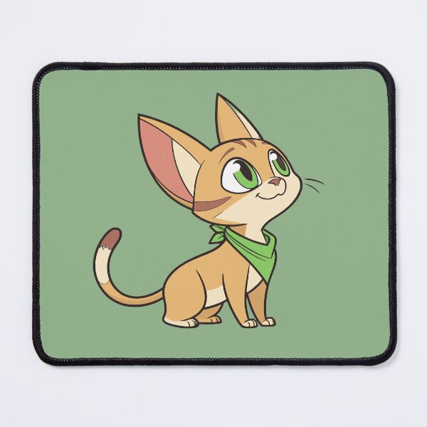 Item preview, Cute Abyssinian Cat with Green Eyes and Scarf designed and sold by Mousy17.