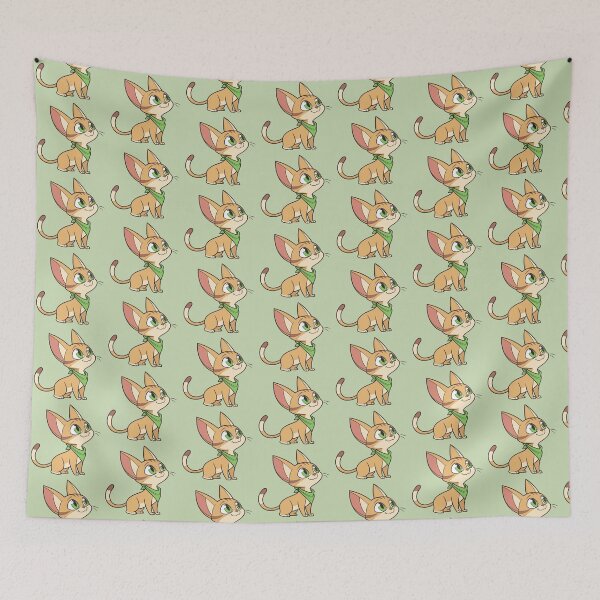 Item preview, Cute Abyssinian Cat with Green Eyes and Scarf designed and sold by Mousy17.