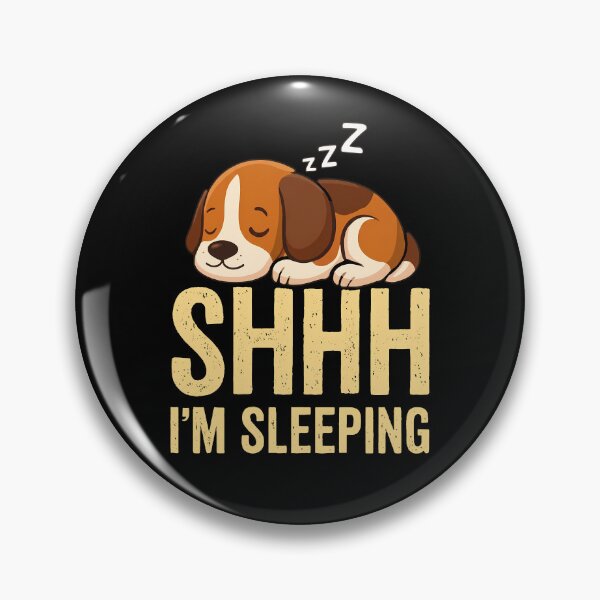 Item preview, Shhh Im Sleeping Funny Beagle Puppy Dog Retro Cartoon designed and sold by Photo-Sphere101.