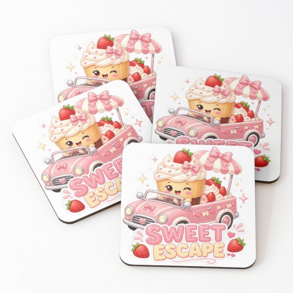 Item preview, Sweet Escape Kawaii Cupcake Sticker PNG | Cute Pink Dessert Graphic | Pastel Foodie Vinyl Decal | Girly Aesthetic Gift designed and sold by Stylestickers55.