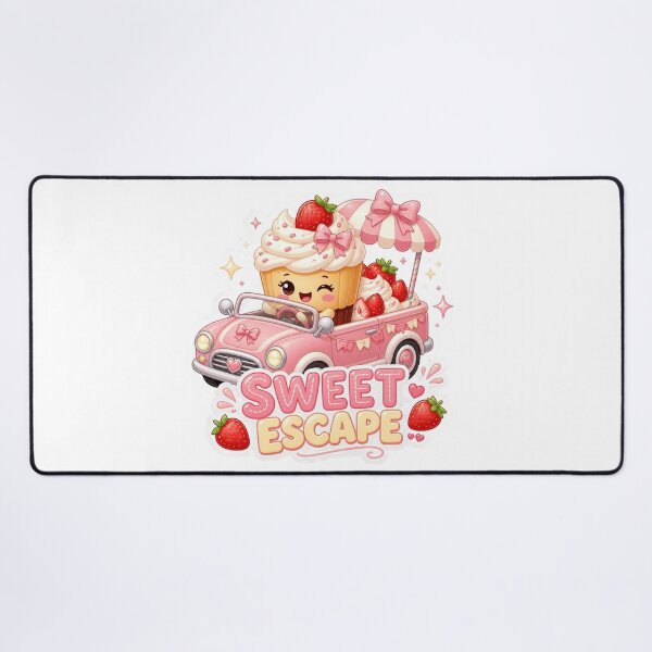 Item preview, Sweet Escape Kawaii Cupcake Sticker PNG | Cute Pink Dessert Graphic | Pastel Foodie Vinyl Decal | Girly Aesthetic Gift designed and sold by Stylestickers55.