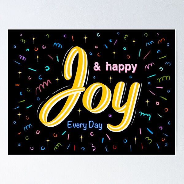 Item preview, Joy & Happy Every Day - Colorful Confetti Typography Streetwear Design designed and sold by Skayana.