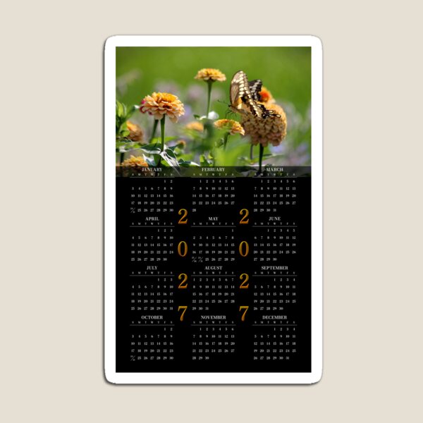 Item preview, Swallowtail with Zinnias • 2027 Year-at-a-glance Calendar designed and sold by photoclique.