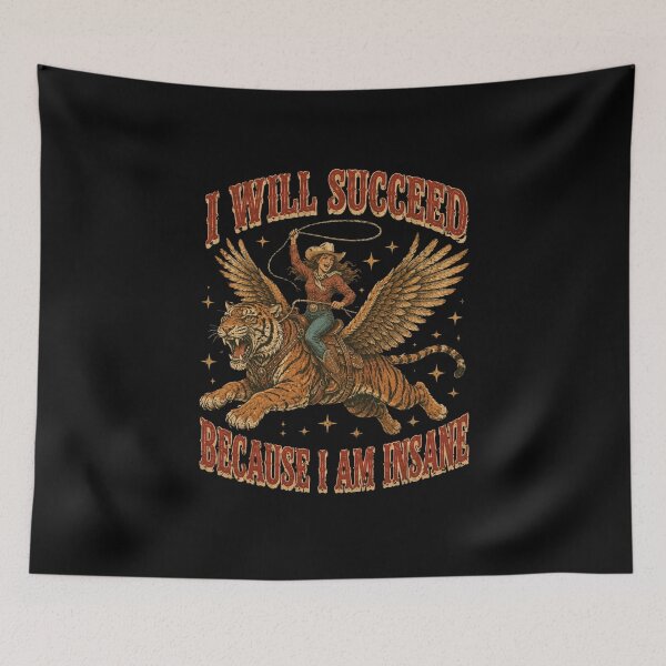 Item preview, cowgirl tiger rider western fantasy rodeo graphic designed and sold by anapldv.