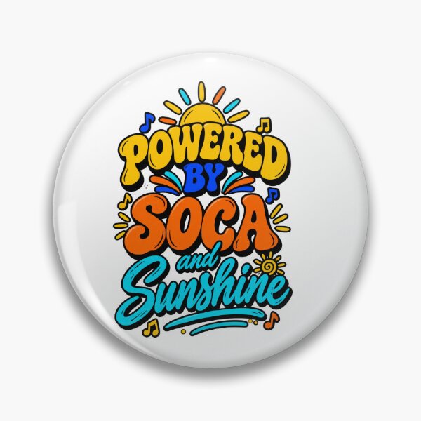 Item preview, Powered by Soca and Sunshine Colorful Caribbean Shirt designed and sold by GiftLore Studio.