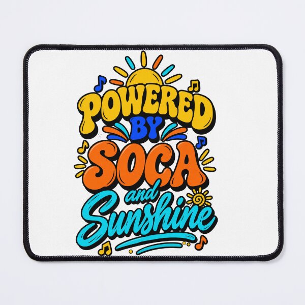 Item preview, Powered by Soca and Sunshine Colorful Caribbean Shirt designed and sold by GiftLore Studio.