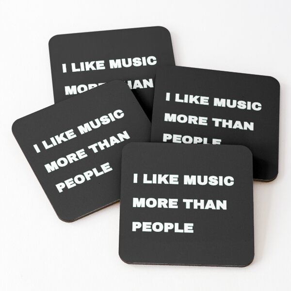 Item preview, I Like Music More Than People Funny Introvert Music Quote designed and sold by 101-Stor.