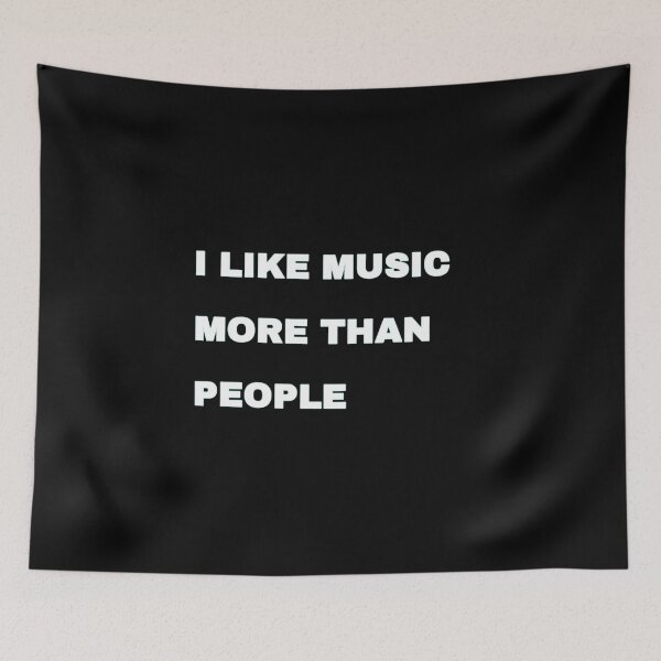 Item preview, I Like Music More Than People Funny Introvert Music Quote designed and sold by 101-Stor.