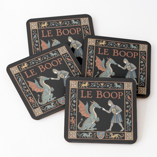 Item preview, Medieval Knight Booping Dragon Tapestry Art Funny Meme Le Boop designed and sold by DaphoLatara.