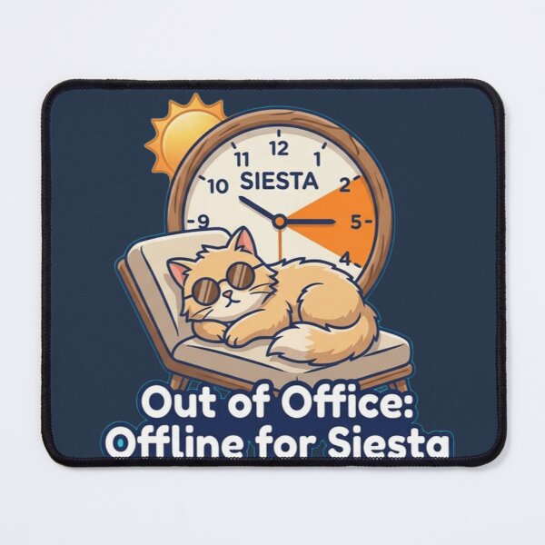 Item preview, Out Of Office Offline For Siesta - Funny Cat Sleeping designed and sold by UkrainianSpain.