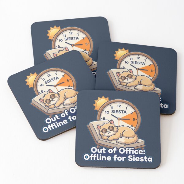 Item preview, Out Of Office Offline For Siesta - Funny Cat Sleeping designed and sold by UkrainianSpain.