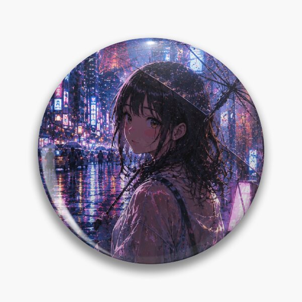 Item preview, Tokyo Rainy Night - Anime Girl with Umbrella and Tokyo Tower designed and sold by CzipipitoStudio.