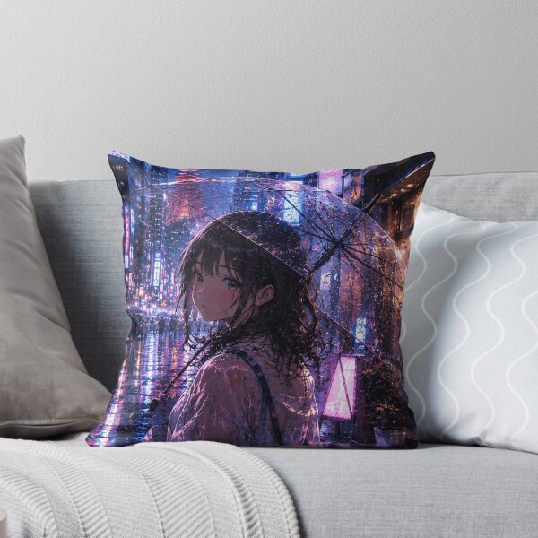 Item preview, Tokyo Rainy Night - Anime Girl with Umbrella and Tokyo Tower designed and sold by CzipipitoStudio.