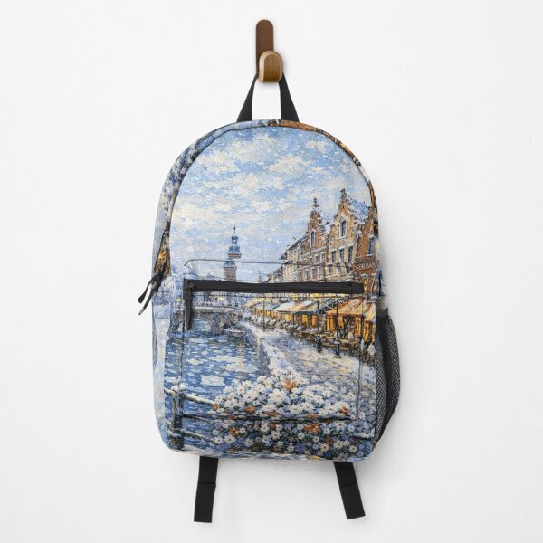 Item preview, Hasselt in Belgium painting – A Winter Scene in This Beautiful European City. designed and sold by GalleryKauffeld.
