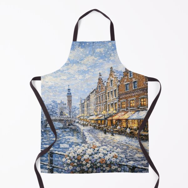 Item preview, Hasselt in Belgium painting – A Winter Scene in This Beautiful European City. designed and sold by GalleryKauffeld.