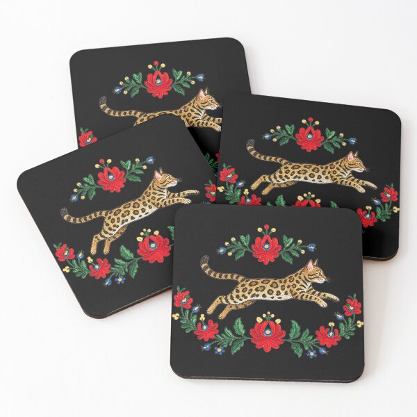Item preview, Leaping Elegance – Jumping Bengal Cat Embroidery designed and sold by Bengoer18.