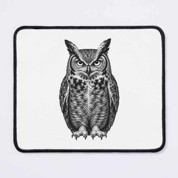 Item preview, Keeper of Wisdom – Vintage Great Horned Owl Engraving designed and sold by MotionBanana Art.