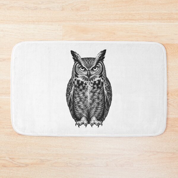 Item preview, Keeper of Wisdom – Vintage Great Horned Owl Engraving designed and sold by MotionBanana Art.