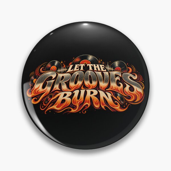 Item preview, Let the Grooves Burn – Retro Vinyl Typography designed and sold by Golden Era Studio.
