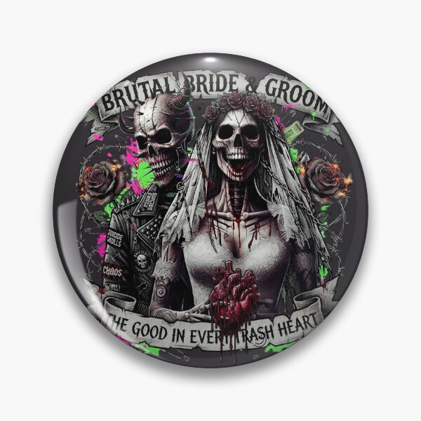 Item preview, Brutal Bride Groom Skeleton Heart designed and sold by Voodoo Store Paranormal Collections.