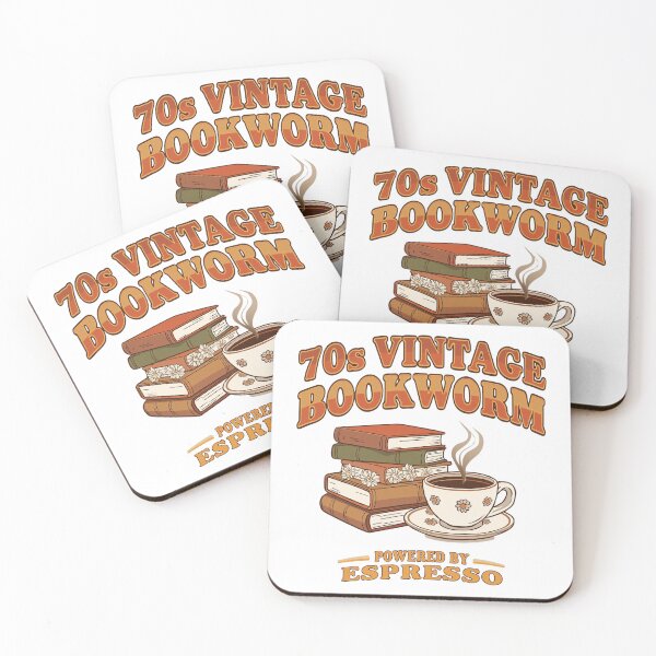Item preview, 70s Vintage Bookworm and Espresso Retro Aesthetic designed and sold by Coffread.