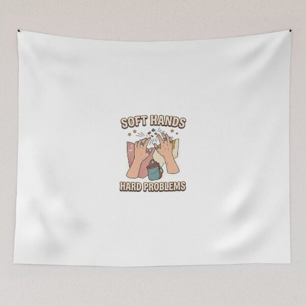 Item preview, Soft Hands Hard Problems Bouldering Humor designed and sold by GoofyShopp.