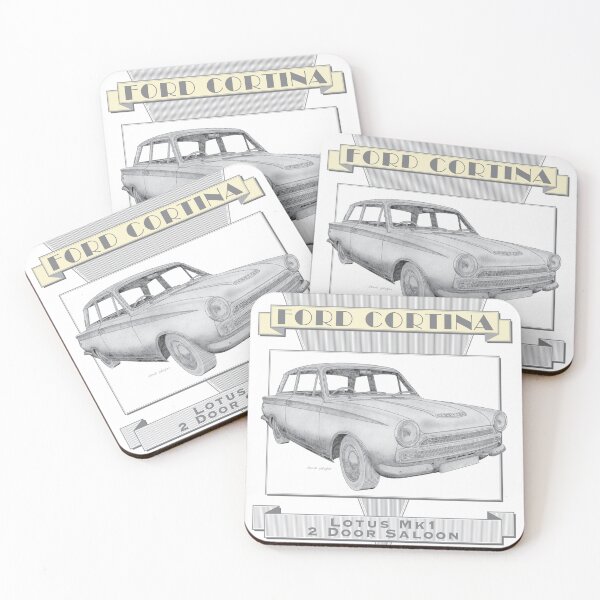 Item preview, Ford Cortina Lotus Mk1 Sedán de 2 puertas Dibujado a mano designed and sold by Classic Car Art Drawings.
