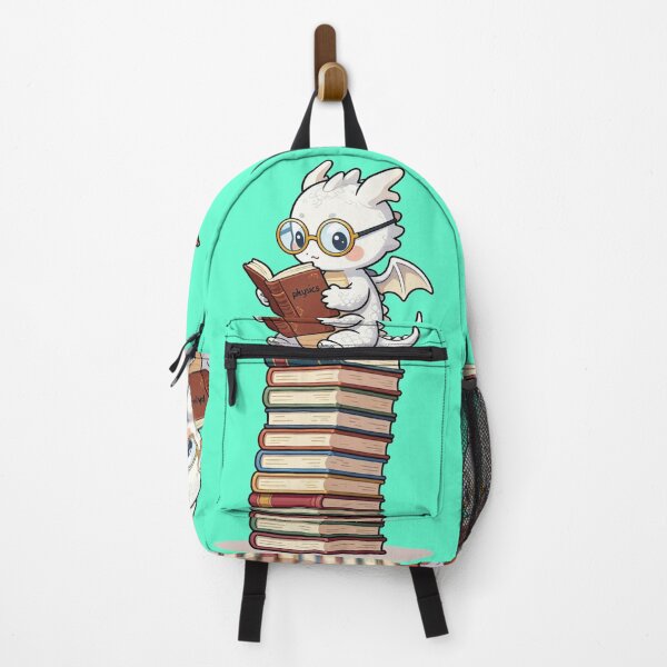 Item preview, Cute Nerd Dragon Reading Physics Book on Stack of Books designed and sold by WildArtIT.